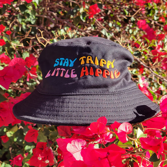 "Stay Trippy Little Hippie" Bucket Hat